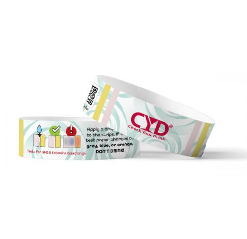 Antispiking Check Your Drink Police Approved Wristbands Custom Logo